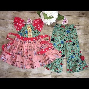 Jelly the Pug Teal Love Birds Outfit | NWT